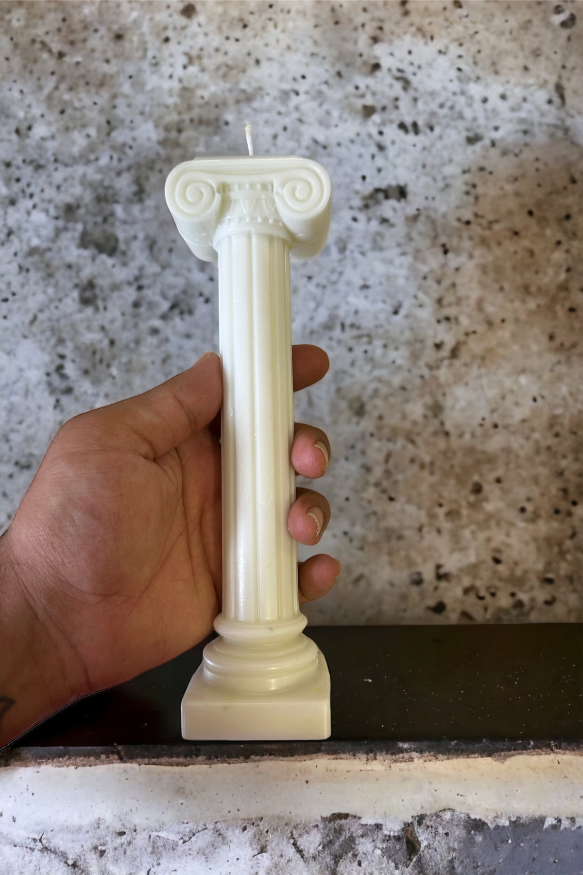 %100 Doğal Soya Mumu Sütun Mum Lavanta